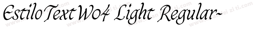 EstiloTextW04 Light Regular字体转换